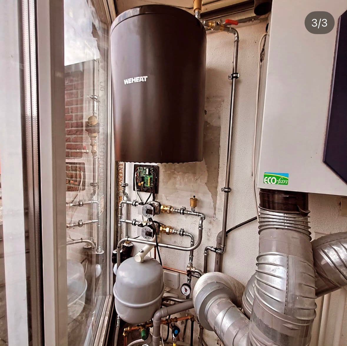 WEHEAT warmtepomp met ECO-fan ventilatie-installatie